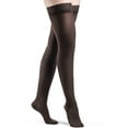 thumbnail image 1 of Sigvaris Style 842 Soft Opaque 20-30 Closed Toe Thigh High Compression Stockings w/Grip Top Espresso SS Short, 1 of 7