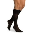 thumbnail image 1 of Sigvaris Well Being 120 Women's 15-20 Closed Toe Knee High Compression Stockings Black A, 1 of 6