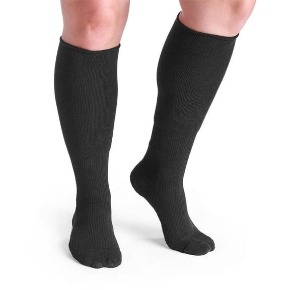 Sigvaris Well Being Transition Liners - 15 mmHg Black XXL 1605-CK
