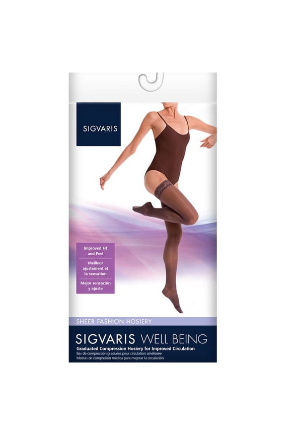 Women's Sheer Fashion 120 Thigh-High 15-20mmHg-C-Natural