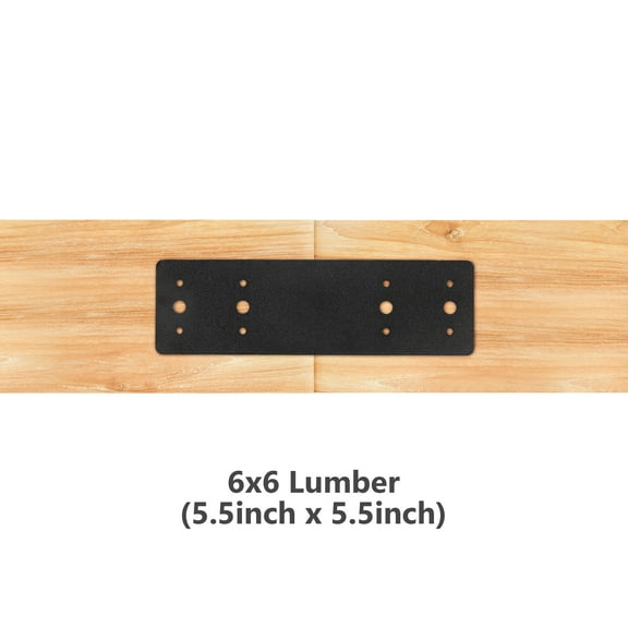 Sihnman 10" X 3" straight steel flat plate (2 pc) with powder coating as mending plate, joining brackets, connecting brackets, I strap. metal plate with holes, straight flat plate for truss framing