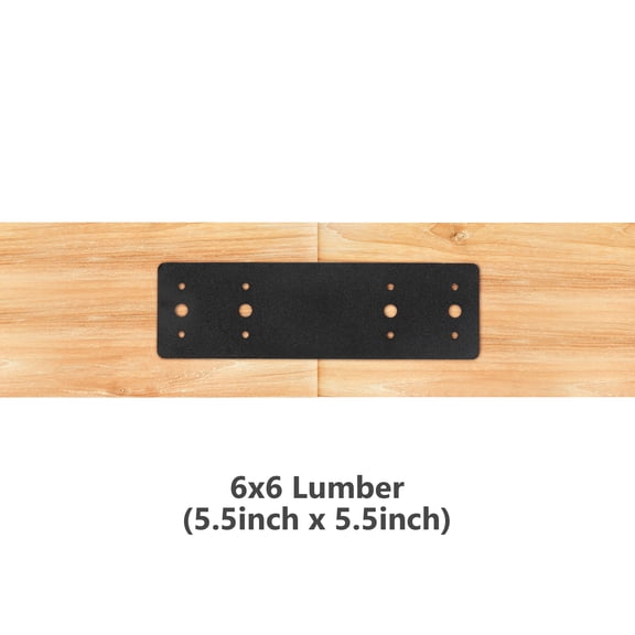 Sihnman 10" X 3" straight steel flat plate (2 pc) with powder coating as mending plate, joining brackets, connecting brackets, I strap. metal plate with holes, straight flat plate for truss framing