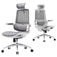 thumbnail image 1 of Sihoo M59AS Ergonomic Office Chair with Mesh Backrest, Flip Armrests, Headrest, White, 1 of 10