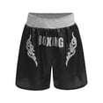thumbnail image 1 of SiiRoh Boys Boxing Fight Shorts Sequin Muay Thai Kickboxing Training Trunks MMA Grappling Shorts Black&Silver 14, 1 of 5