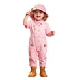 thumbnail image 1 of SiiRoh Infant Trailblazer Outfit Jungle Explorer Suit Zookeeper Jumpsuit Carnival Button Down Turndown Collar Overalls Pink 4-5, 1 of 7