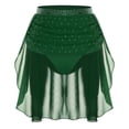 thumbnail image 1 of SiiRoh Women's Rhinestone Lyrical Ballet Dance Skirts Chiffon Hem Built-in Briefs Contemporary Dancewear Dark Green M, 1 of 5