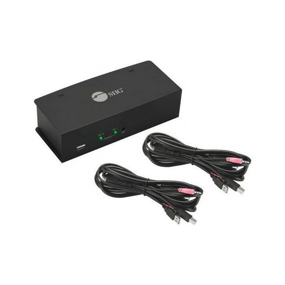 SIIG 2x1 Dual Display USB HDMI KVM 4K Switch CEKV0711S1