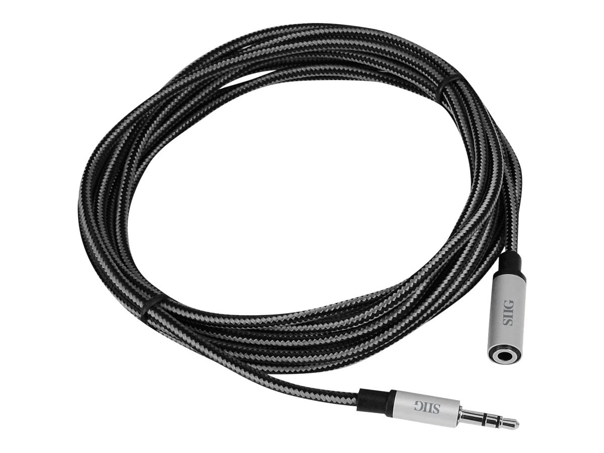 Siig CB-AU0D12-S1 3.5 mm Woven Fabric Braided Stereo Aux Cable