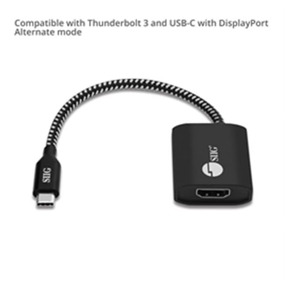 Siig  HDMI Display & 60W PD Charging to USB Type C Displayport - Black Brown