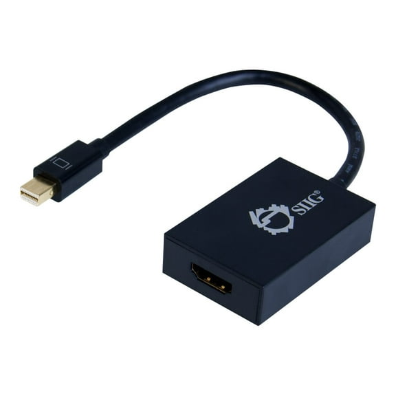 SIIG Mini DisplayPort 1.2 to HDMI 4Kx2K 60Hz Active Adapter - Adapter - Mini DisplayPort male to HDMI female - 5.9 in - black - 4K support