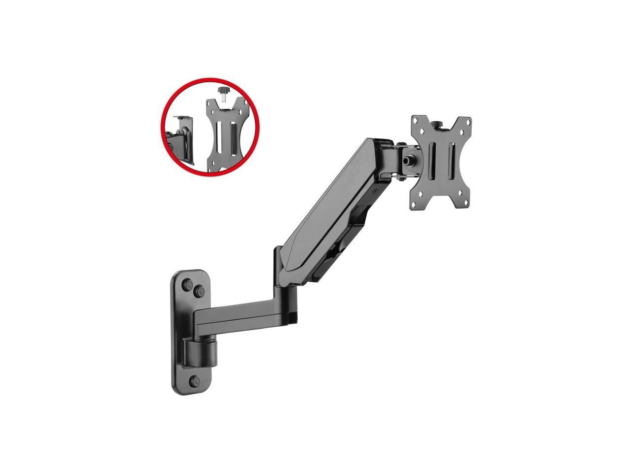 Premium Black Aluminum Full-Motion Wall Mount for 17" to 34" Monitors