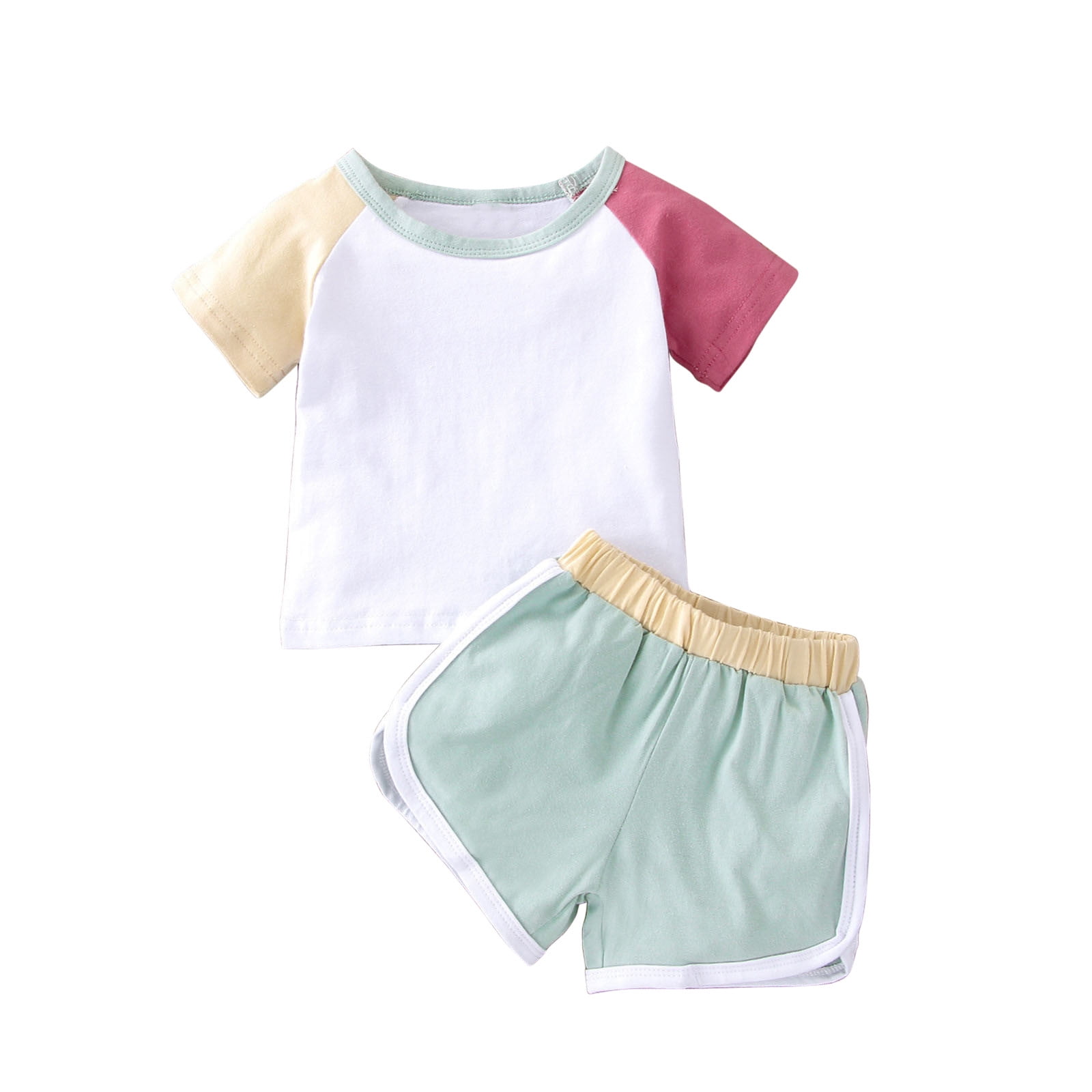 SHENHE Girls' 2-Piece Cherry Print Summer Outfit – Short Sleeve Tee & Shorts Set | Cute Casual Summer Wear