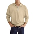 thumbnail image 1 of Siilsaa Adult 1/4 Zip Sweatshirt Khaki,2XL, 1 of 3