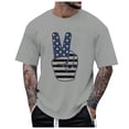 thumbnail image 1 of Siilsaa American Flag Shirts for Men Men's Graphic T-Shirt Sleeveless American Flag 4th of July Grey,L, 1 of 4