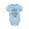 thumbnail image 1 of Siilsaa Baby Girl Bodysuits Baby Girls Summer Rompers Plaid Flora Clothes Jumpsuits Blue,3M, 1 of 4