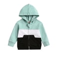thumbnail image 1 of Siilsaa Baby Girls Boys Jacket Hooded Outerwear Zipper Warm Winter Coat Mint Green,12-18 Months, 1 of 1