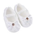thumbnail image 1 of Siilsaa Baby Girls Soft Sole Bowknot Princess Wedding Dress Mary Jane Flats Prewalker Light Baby Sneaker Shoes White 13,13, 1 of 2