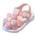 thumbnail image 1 of Siilsaa Baby Sandals Little Girl Summer Dress Shoes Lightweight Open Toe Beach Holiday Pink,3.5, 1 of 6