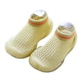 thumbnail image 1 of Siilsaa Baby Shoes Lightweight Breathable Mesh Crib First Walkers Sock Shoes Gold,5.5, 1 of 3