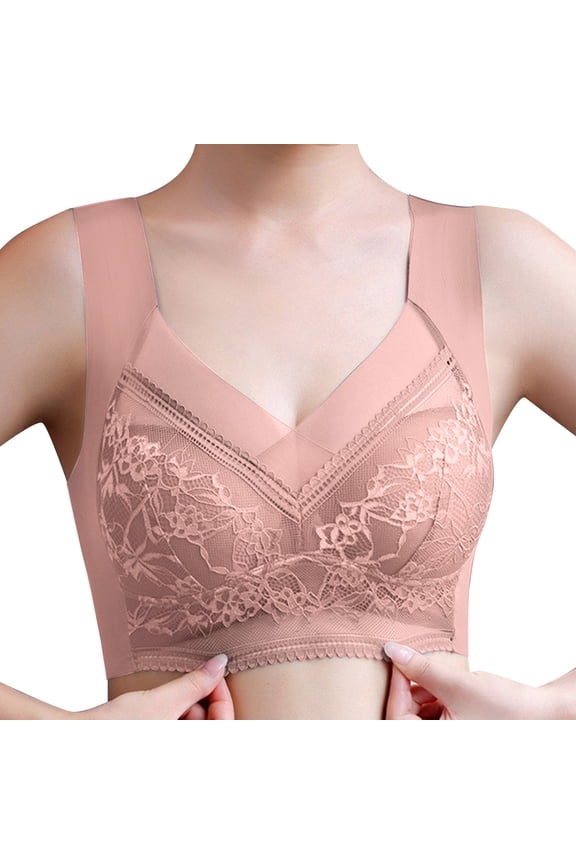 Back Support Bra Bra for Women Non-Slip Silicone Padded Bandeau Bra Wireless Tube Top Bra Coffee,3XL