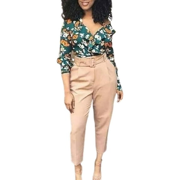 Siilsaa Big Leg Pants for Women Women Wide Leg Jeans High Waist Baggy Jeans Loose Boyfriend Jeans Denim Pants Khaki,XXL