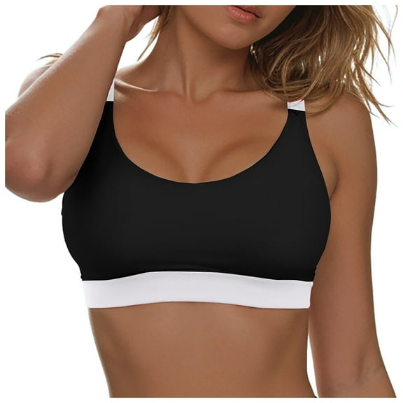 Siilsaa Bikini Top Bikini Tops for Women Cropped Tankini Tops Padded Knot Twist Adjustable Tank Swimwear Top Only Beige,L