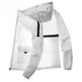 thumbnail image 1 of Siilsaa Black Jacket Lightweight Bomber Jacket Zip Up Causal Fashion Flight Windbreaker Light Jacket with Hoodie White,4XL, 1 of 3