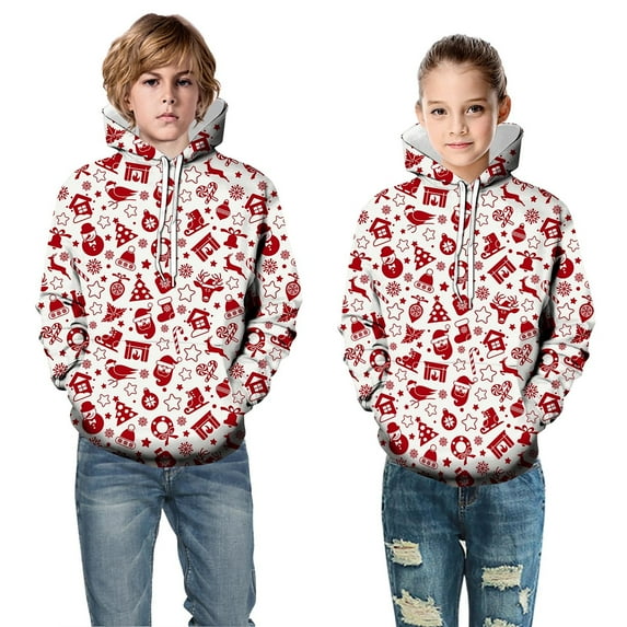 Siilsaa Boys Dinosaur Sweatshirt Kids 119% Cotton Shirt Crewneck Long Sleeve Pullover for Indoor Outdoor Sports Red,4-5 Years