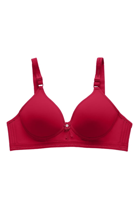 Bras for Women Women's Sexy Lace Bra Plus Size Sheer Non Padded Unlined Underwire Bra Red,38