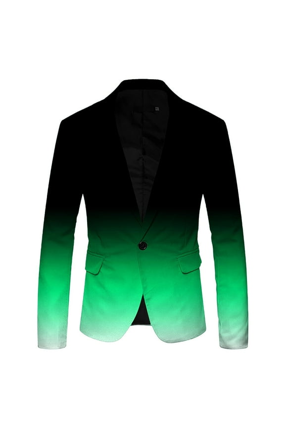 Casual Blazer Slim Fit Suit Set One Button Jacket Blazer Vest Pants Set Wedding Formal Prom Tuxedo Suits Green,XL