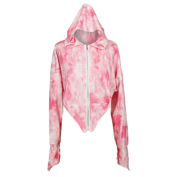 Siilsaa Casual Jackets for Women Cropped Shacket Jacket Fashion Plaid Zip up Down Shirt 2024 Fall Coat Tops Pink,S