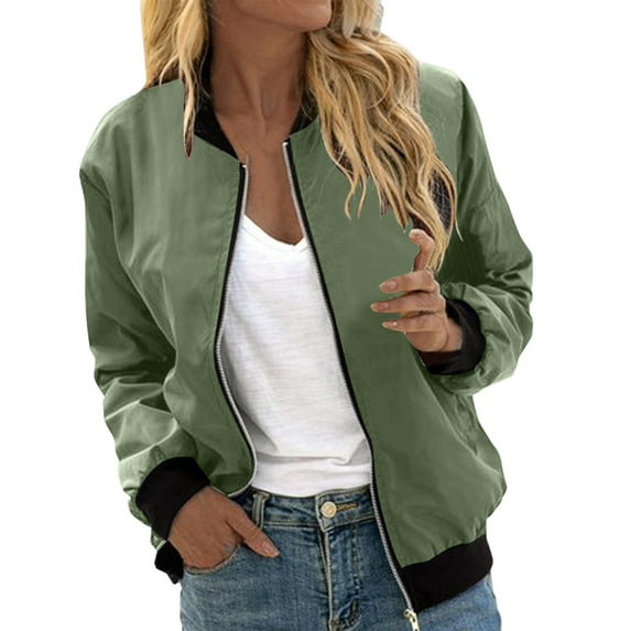 Siilsaa Casual Jackets for Women Long Sleeve Zip up Down Plaid Shirts Flannel Hooded Shacket Jacket Hoodie Coats Green,S