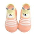 thumbnail image 1 of Siilsaa Children Todller Shoes Baby Boys Girls Non-Slip Flat Socks Shoes Lightweight Comfortable Cute Cartoon Bear Pattern Child Trendy Toddler Footwear Pink,12-18 Months, 1 of 4