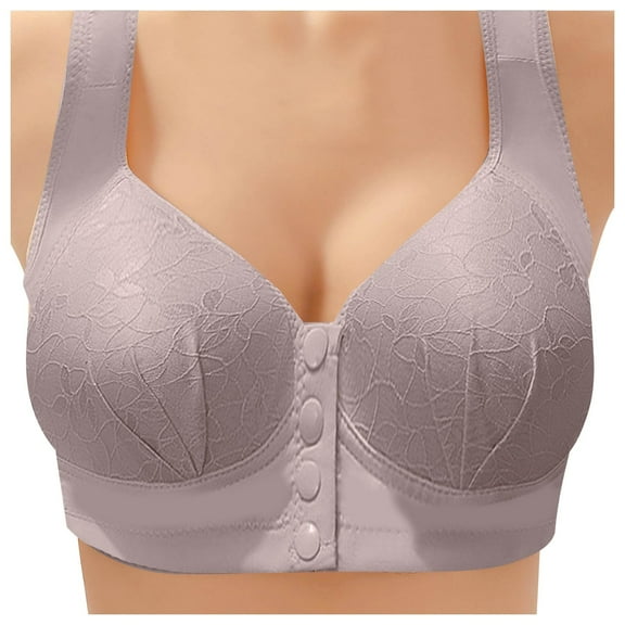 Siilsaa Comfort Bras for Women Racerback Sports Fitness Support Workout Running Bras Light Purple,38