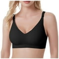 thumbnail image 1 of Siilsaa Comfortable Seamless Full Coverage Bra for Women Wireless Bras with Soft Support Regular and Plus Size Black,2XL, 1 of 4
