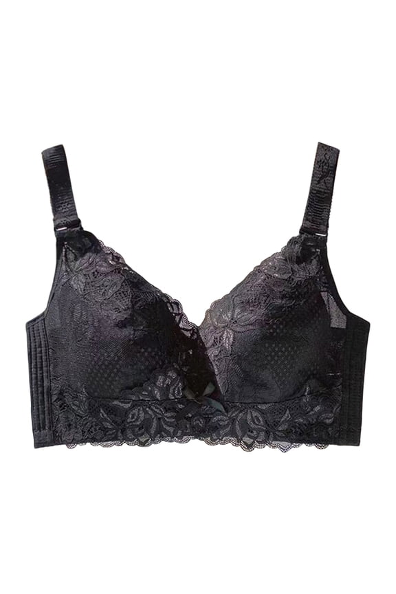 Daisy Bra Bras for Women Sexy Lace Cut Out Underwire Bra Everyday Bralette Black,40