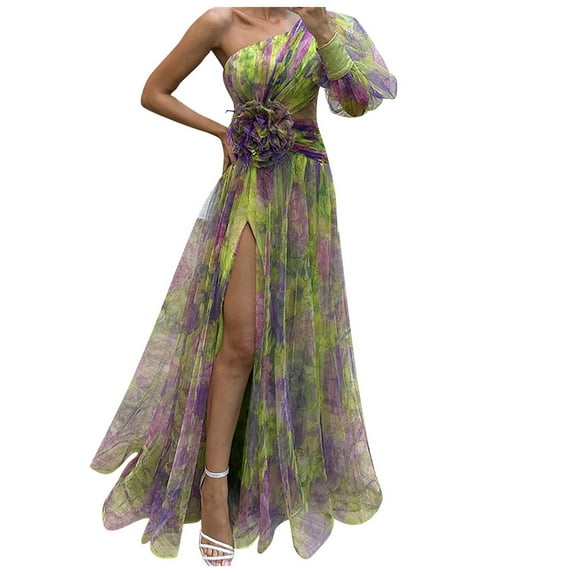 Siilsaa Dresses for Women 2024 Women Summer Dresses Sleeveless Casual Loose Swing Midi Dress Green,L