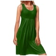 thumbnail image 1 of Siilsaa Floral Dress for Women Women Casual Loose Sundress Sleeveless Maxi Long Beach Shirt Dress Travel Vacation 2024 Summer Outfits Green,M, 1 of 5