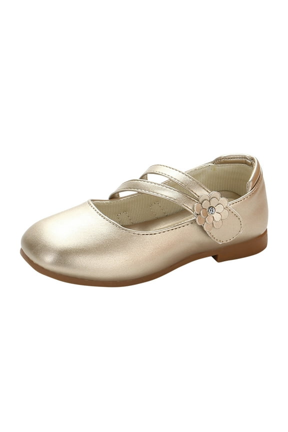 Girl's Rhythm Tap Dance Shoe Gold,10.5