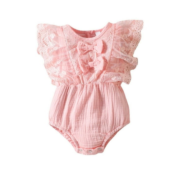 Siilsaa Girls' Jumpsuits & Rompers Infant Summer Boy And Girl Sleeveless Solid Color Romper Comfortable Outfits Red,70