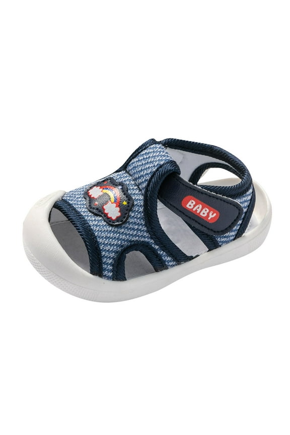 Girls' Sandals Summer Shoes First Walker Crib Dress Shoes Blue,8.5