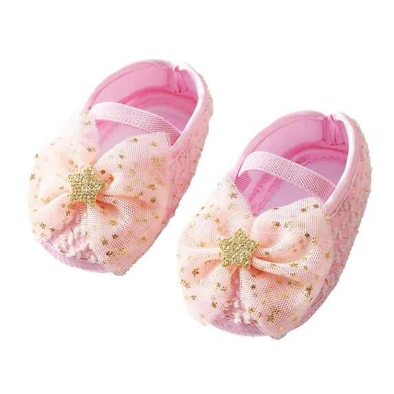 Siilsaa Girls Shoes Flower Comfortable Mary Jane Flats Little Girl Platform Dress Shoes Strap Ballet Flats for Kid Pink,6