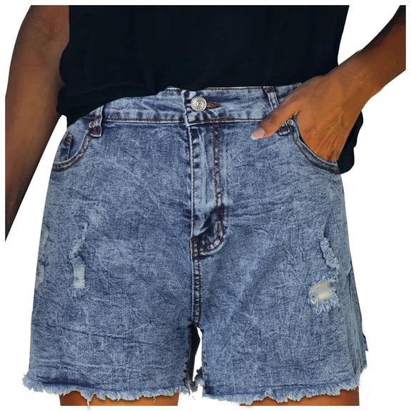 Siilsaa High Waisted Shorts Women Shorts for Women 2024 Trendy Shorts Casual Summer Drawstring Beach Shorts with Pockets Comfy Lounge Shorts Blue,S