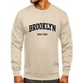 thumbnail image 1 of Siilsaa Hoodies Mens Novelty Pullover Hooded Sweatshirt Long Sleeve Athletic Casual Tops Beige,2XL, 1 of 5