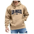 thumbnail image 1 of Siilsaa Hoodies for Men & Women, Long-Sleeve Oversize Pullover Solid Color Streetwear Khaki,M, 1 of 5