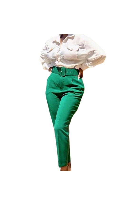 Jeans Wide Leg Women High Waisted Cargo Pants Wide Leg Casual Pants Combat Military Trousers Green,M