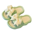 thumbnail image 1 of Siilsaa Kid's Slides Girls Comfort Non-Slip Bowknot Flat Sole Slippers Toddler Summer Beach Shoes Green,10, 1 of 5
