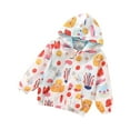 thumbnail image 1 of Siilsaa Kids Baby Toddler Girls Rain Jacket Zipper Full Print Hooded Waterproof Windbreaker Outerwear Jackets WH2,5-6 Years, 1 of 3