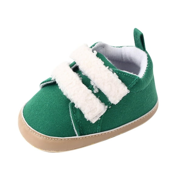 Siilsaa Kids Shoes Unisex Low-Top Ankle Sneakers Soft Rubber Sole Crib Shoes Toddler First Walkers Green,6