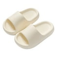 thumbnail image 1 of Siilsaa Kids Slip On Sandals Children's Slippers Girls' Sandals and Slippers Non-Slip Open Toe Quick-Drying Soft and Comfortable Thick-Soled Shoes for Shower and Bathroom White,10, 1 of 5